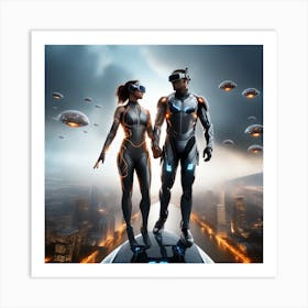 Futuristic Couple 68 Art Print