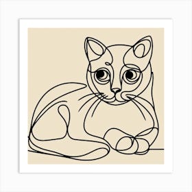 Cat Picasso style 2 Art Print