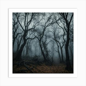 Creepy Realistic Halloween Background Art Print