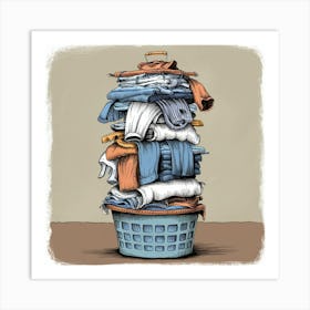 Laundry Basket 6 Art Print