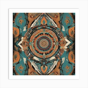 Tribal Enigma Boho Art Style Art Print Art Print