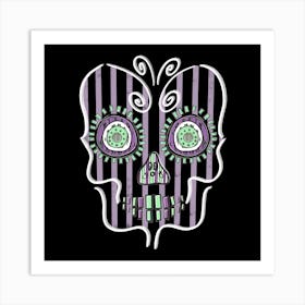 Abstract Design of a Skull With Egyptian Evil Eyes - Modern Pop Art From The Culture Art Print