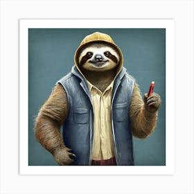 Sloth 66 Art Print