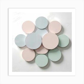 Pastel Circles Wall Art Art Print