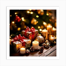 Celebration Festive Joy Family Gifts Lights Decorations Warmth Tradition Cheer Gathering (9) Art Print