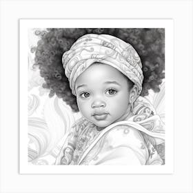 Afro Baby Art Print