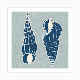 Sea Conch Texture Square Art Print
