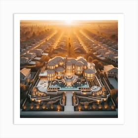 California Mansion Art Print