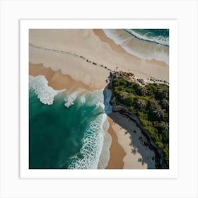 Aerial View Of A Beach 3 Art Print