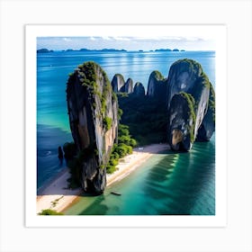 Rock Formations In Thailand Art Print