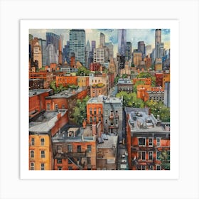 City Skyline Art Print