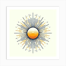 Sunburst Vector Illustration Art Print