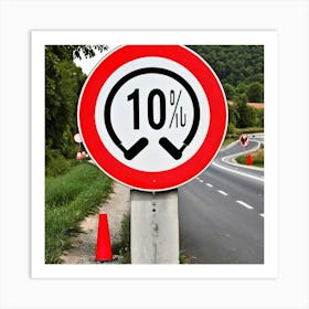 Speed Limit Sign 3 Art Print