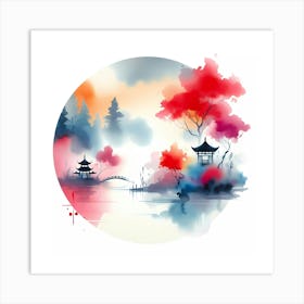 Asian Landscape Painting 29 Art Print