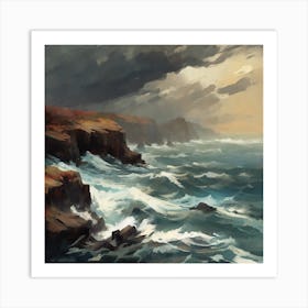 Stormy Seascape 2 Art Print