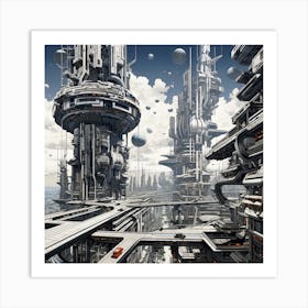 Futuristic City 22 Art Print