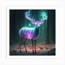 Deer In The Forest Art Print