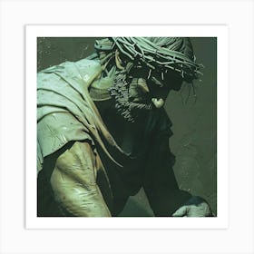 Jesus With Crown Of Thorns 1 Art Print