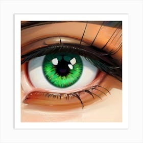 Green Eye Art Print