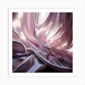 Abstract Pink Silk Art Print