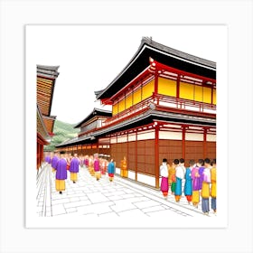 Chinese Buddhist Temple 4 Art Print
