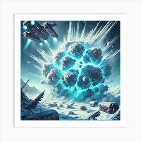 A Futuristic Sci Fi Depiction Of Frostquake In Act Art Print