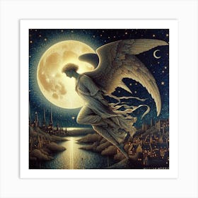 Angel Of The Moon Art Print