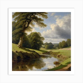 Stream In The Countryside Art Print