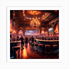 Old Nightclub Cabaret Bar Art Print