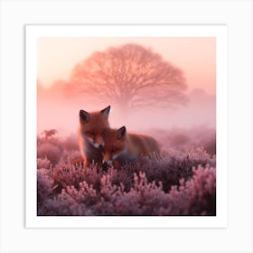 Foxes Art Print