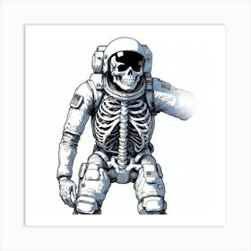 Skeleton Astronaut 2 Art Print