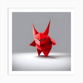 Origami Devil Art Print