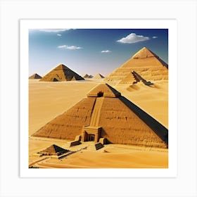 Pyramids Of Giza Art Print