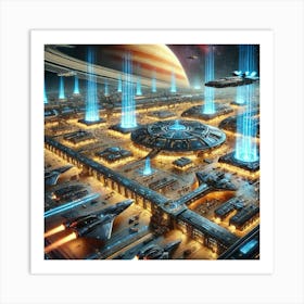 Fleets Docking 1024x1024 Art Print