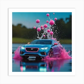 Pink Jaguar Art Print