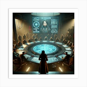 A Sci Fi Themed Scene Depicting Episode 5 Unity In Chaos Art Print