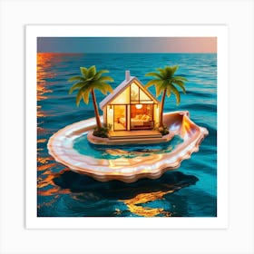 House On An Oyster Shell Art Print