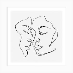 Line Drawing, Person, Woman, Drawing Art Print