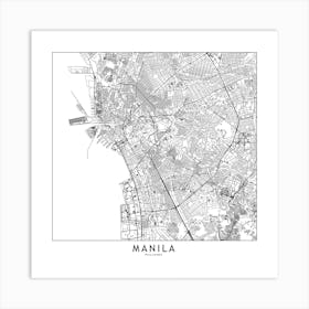 Manila Map Art Print