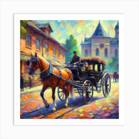 Horse Drawn Carriage Art Print