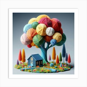 Tree Of Yarn Art Print