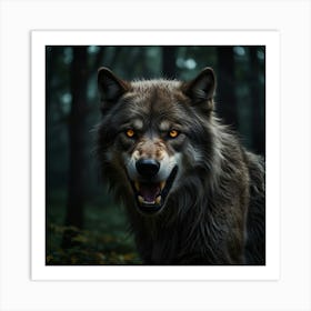 Wolf In The Forest Art Print