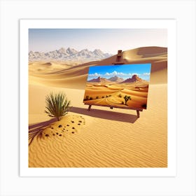 Desert Landscape - Desert Stock Videos & Royalty-Free Footage 1 Art Print