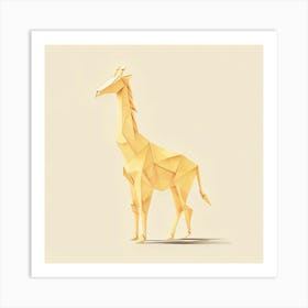 Origami Giraffe Art Print