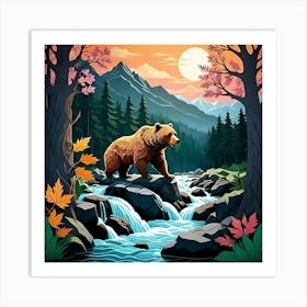 Bear In The Forest Art Print