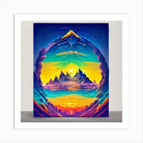 Mountain Painting Art Print