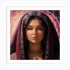 Woman In A Robe Art Print