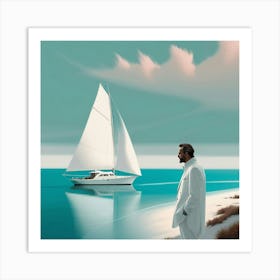 Man With A Sailboat Art Print