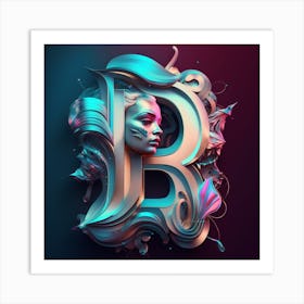 Letter B 6 Art Print