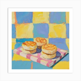 Pastel Tile English Tea Cake 1 Art Print